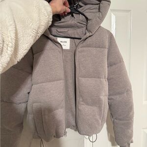 Hollister Women's small taupe/beige Winter Puffer Coat - Brand new